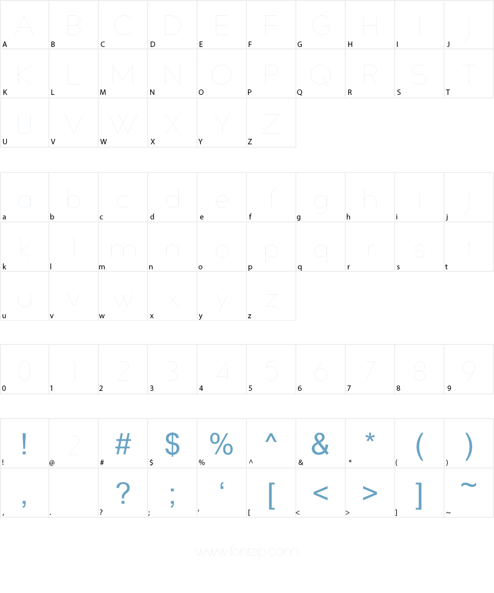 Slim Extreme Font Character